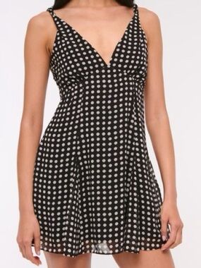 Abercrombie & fitch NWT Black Polka Dot Dress